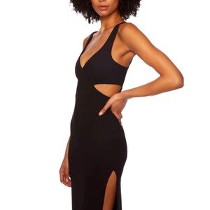 Susana Monaco NWT Side Open Tank Slit Maxi Dress in Black size Small